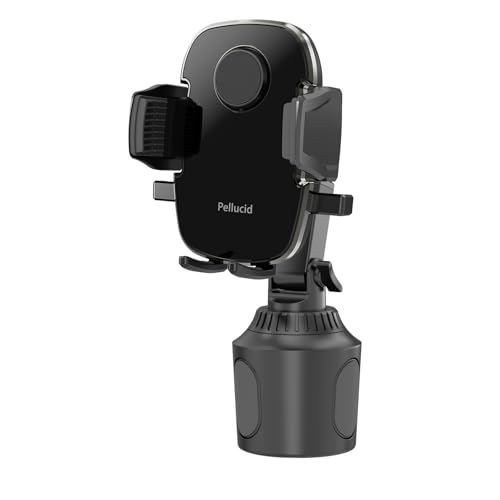 ペルシード(Pellucid) 車内用品 車載スマホホルダー ドリンクホルダー取付 片手ワンタッチ開閉 手帳型ケース 縦横置き対応 PPH2111 画像1