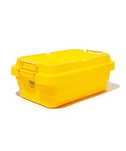 GORDON MILLER 車用 ロータイプ 30L スタッキングトランクカーゴ 収納ボックス オーガナイザー イエロー 蓋付き 屋外 座れる 大容量 1744764 画像1