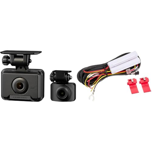 【セット買い】コムテック ドライブレコーダー ZDR043 前後2カメラ コンパクト 前後200万画素 Full HD GPS搭載 32GBmicroSDカード付属 後続車両接近お知らせ機能搭載 駐車監視機能 高速起動 3年保証 液晶 + コムテック ドライブレコーダー用オプション 駐車監視用直接配線コード HDROP-14 画像1