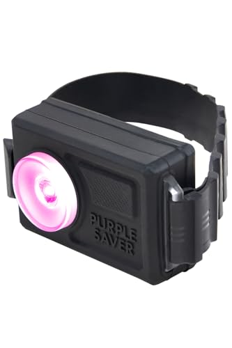 【Amazon.co.jp限定】【バイク用】エーモン(amon) パープルセーバー モト バイク用 ブラック 三角表示板の代わりに 薄型設計 コンパクト シリコンベルトでミラーに設置 道路交通法施行規則適合品 4840 画像1