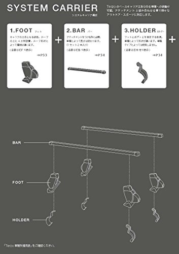 PIAA TERZO ベースキャリア スクエアバーセット 120cm (2本入り) EB2 中間 画像