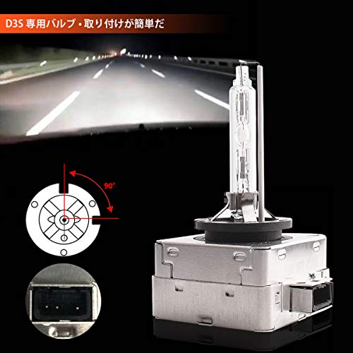 Briteye(まぶしい) D3S HIDバルブ ヘッドライト 車検対応 純正交換用 バルブ D3S 6500K 12V(2個入) 中間 画像