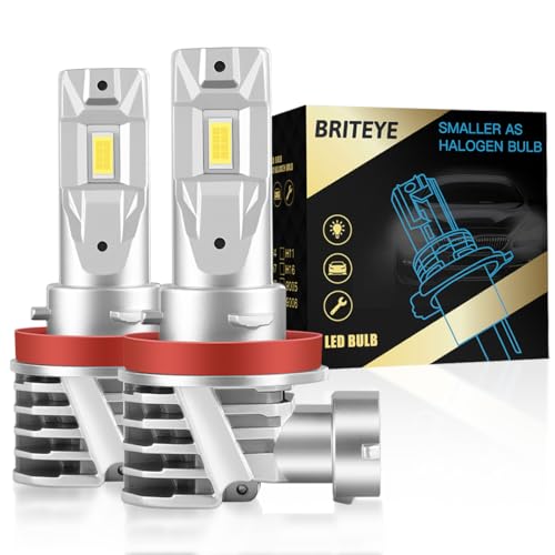 【爆光・進化モデル】Briteye H11 LEDヘッドライト爆光 新基準車検対応 H8 H9 H11兼用 LEDバルブ 6500K ホワイト 業界初の16連LEDチップ登場 高輝度LEDライト ファンレス ノイズ対策 互換性が高 12V車対応(ハイブリッド車・EV車対応) 2個入 画像1