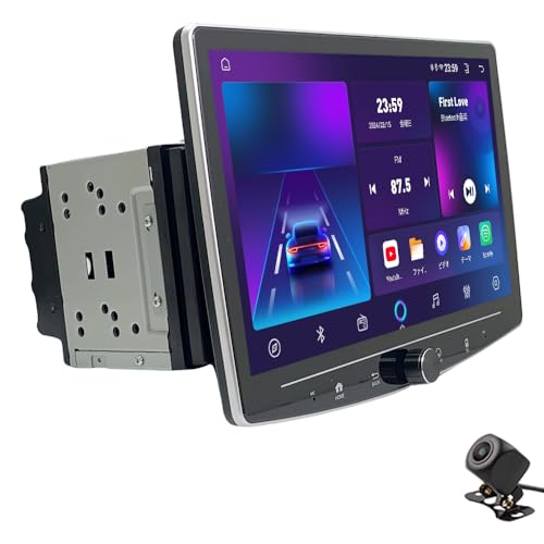 Pirara 10インチ 2DIN Androidカーナビ 画面角度調整可能 モニター取外し可能 ブルートゥース IPSタッチスクリーン Carplay/Android auto対応 スマートフォンミラーリング ステレオ ラジオ GPSナビゲーション 音声動画外部入力 ビデオ オーディオ一体型ナビ Bluetooth/USB/AUX/FM 日本語説明書(2GB+32GB)PC-N30T2 画像1