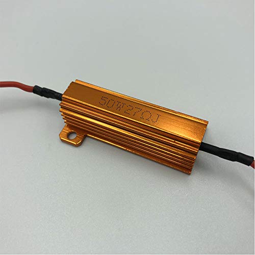 Discover winds 24V用 50W27Ω ハイフラ防止抵抗 ハイフラキャンセラー 2個セット エレクトロタップ4個セット トラック バス ハイフラ対策 カスタム デコトラ 中間 画像