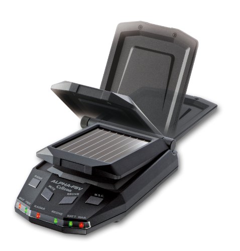 セルスター レーダー探知機 ALPHA-F5V ソーラー型 16バンド 内蔵バッテリーの連続使用 最大60時間 日本製 CELLSTAR 画像1