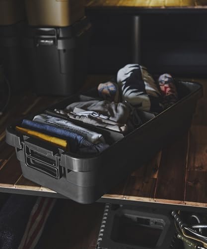 GORDON MILLER 車用 40L スタッキングトランクカーゴ 収納ボックス オーガナイザー ダークグレー 蓋付き 屋外 座れる 大容量 1680034 中間 画像