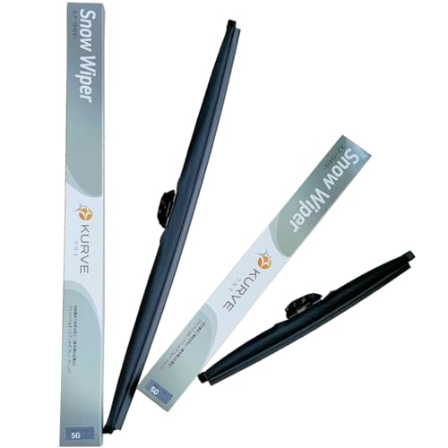【フロントセット】 スノーワイパー 雪用ワイパー 650mm 350mm 2本 トヨタ ホンダ 日産 スズキ マツダ ダイハツ 氷点下40℃クリア グラファイト+モリブデン ダブルコーティング 天然ゴム100％ KURVE クルエ SG6535 画像1
