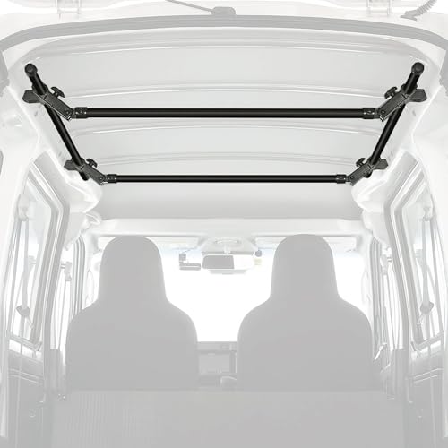 【セット買い】 カーメイト(Carmate) 車内 収納 クロスライド 【サイドバー & ハンガーバーセット】 ブラック 左右2本入り 車内積載 ジムニー デリカミニ デイズ デイズルークス Nボックス などに最適 車中泊 キャンプ アウトドア NS123BK + NS126BK 画像1