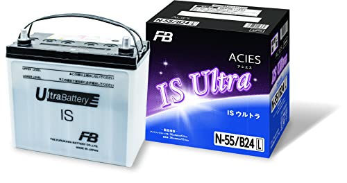 FB(古河電池) アイドリングストップ車用バッテリー N-55 / B24L 充電制御車対応 UB.ACIES(ウルトラバッテリーアシエス) キャパシタ融合 長寿命タイプ ブックモールド極板採用 最後 画像