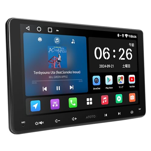 ATOTOLIFE A5L 9インチ Androidナビオーディオ一体型カーナビ、2DIN ディスプレイオーディオ、ワイヤレスCarPlay&Android Auto、Wi-Fi/Bluetooth/USBテザリング、24バンドEQ DSP 内蔵、GPS搭載&AI対話、FM/AM、2分割画面、OTAアップデート、2G+32G 画像1