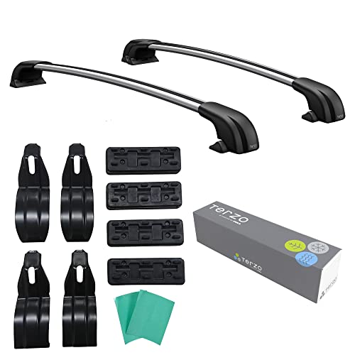 Terzo テルッツォ (by PIAA) ルーフボックス 270L エアロクロスライダー ブラック EA164CBX & 車種別ベースキャリアセット エアロバータイプ シルバー ルーフオンタイプ 【スズキ クロスビー H29.12~ 型式 MN71S】KIT7099T【セット買い】 最後 画像