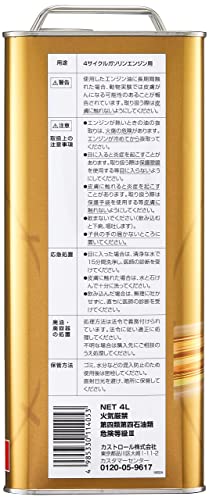 Castrol(カストロール) エンジンオイル POWER1 4T 15W-50 MA2 4L 二輪車4サイクルエンジン用 部分合成油 中間 画像