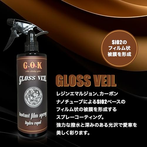 【光沢と強撥水を生み出すSio2フィルム被膜形成型スプレーコーティング】GLOSS VEIL 2.0 グロス ヴェール ボディ コーティング 高撥水 艶出し 500㎖ 最後 画像