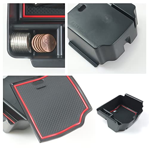 ruiya 2022新型 ホンダ シビックタイプr FL5 専用 コンソールトレイ コンソール トレイ コンソールボックス センターコンソール アクセサリー 小物入れ ABS素材 5色選択 ガタガタ音なし 内装パーツ カスタムパーツ (レッド) 中間 画像