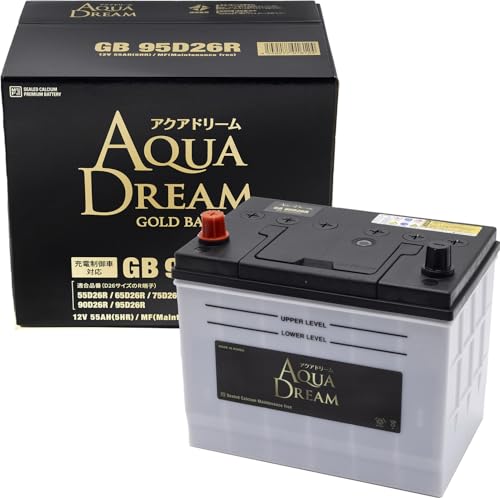 アクアドリーム 国産車 充電制御車対応バッテリー GOLD BATTERY GB 95D26R (互換/80/90/95D26R) メンテナンスフリータイプ AQUA DREAM 中間 画像