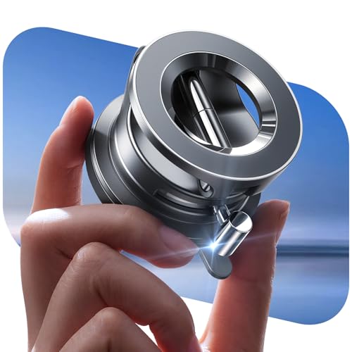 LISEN Magsafe 車載ホルダー【2025最も強い磁力+真空ナノゲル吸盤】スマホスタンド マグネット Magsafe スマホホルダー 24×N55磁石 ネイルを保護する 3軸回転 多角度調整 片手操作 0.1秒で着脱 レバー固定 洗って再利用できる 軍用グレード吸盤 magsafe スタンド 車 iPhone Air 17/16/15/14/13/12 Pro Max&Android 画像1