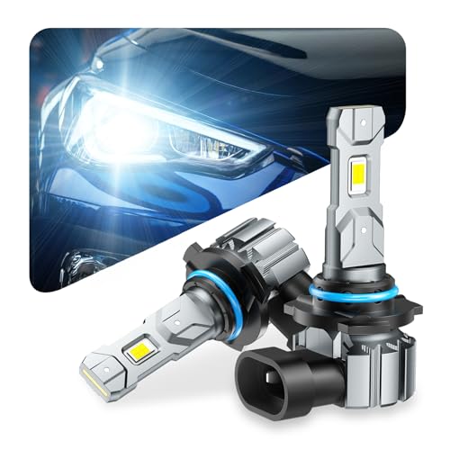 Marsauto HB3 9005 LED ヘッドライト 爆光 28000LM 車検対応 ledヘッドライト ハイビーム ハロゲンサイズ 6000K ホワイト 高輝度12V 無極性 IP68防水 車 ライト 静音 ファンレス 長寿命 M1S-HB3/9005 画像1