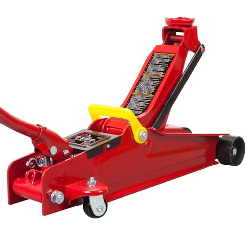 BIG RED フロアジャッキ 油圧式 ガレージジャッキ スチール 2.5t 最低位85mm/最高位380mm 低床 ポンプ式 ローダウン コンパクト タイヤ交換 レッド 画像1