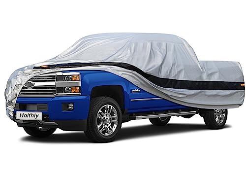 Holthly 10層トラックカバー 防水 全天候型ピックアップトラックカバー 雨 雪 紫外線 ほこり保護 長さ:242-250インチ、フォードF150 シボレーシルバラードダッジラム1500用ユニバーサルフィット。 画像1