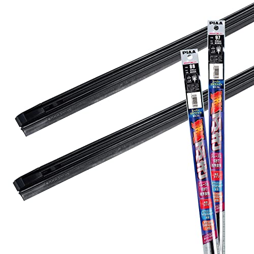 【Amazon.co.jp 限定】PIAA(ピア) ワイパー替えゴム車種専用セット 【スーパーグラファイト】 天然ゴム仕様 2本入 (650mm + 350mm) トヨタ アクア ウイッシュ カローラフィールダー スペイド/ホンダ フィット ストリーム 他 AMRRG001 画像1