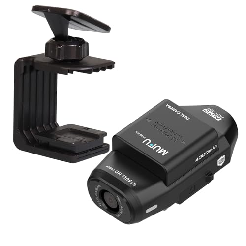 ドライブレコーダー 車載 2カメラ録画 自動車 装着即時録画 WiFi 200万画素 フルHD 4000mAhバッテリー内蔵 スマート感知センサー MUFU ブラック MF-BDVR004B-RE01 画像1