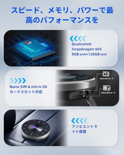 【公式】Ottocast P3 オットキャスト OttoAiBox P3 Android 12 CarPlay AI Box アダプター PCS46 HDMI出力/8GB+128GB/GPS内蔵 YouTube/Netflix/Amazon Primeなど動画視聴可能 技適取得済み品 中間 画像