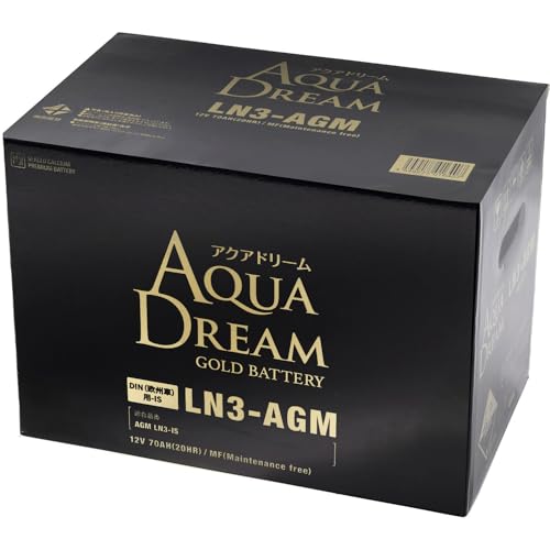 アクアドリーム 輸入車 DIN規格(欧州車仕様) アイドリングストップ車対応バッテリー GOLD BATTERY GB LN3-AGM (主な互換/LN3) AGMタイプ AQUA DREAM 画像1