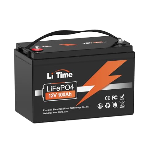 LiTime 12V100Ah リン酸鉄リチウムイオンバッテリー 1280W電力出力 100AのBMS 4000回以上サイクル回数 10年使用可能 コンパクトで軽量 BCIグループサイズ31 LiFePO4 車中泊、キャンピングカーのサブバッテリー、ポータブル電源自作、ソーラー蓄電、バックアップ電源、オフグリッド自家発電、ボート、エレキモーター、エアーポンプに最適 日本語取扱説明書付き 1枚目 画像