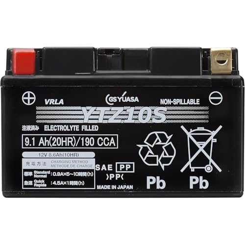 GSYUASAVRLA(制御弁式)YT/YTZ/YTX/GTシリーズ バイク用シールド型バッテリー YTZ10S 1枚目 画像