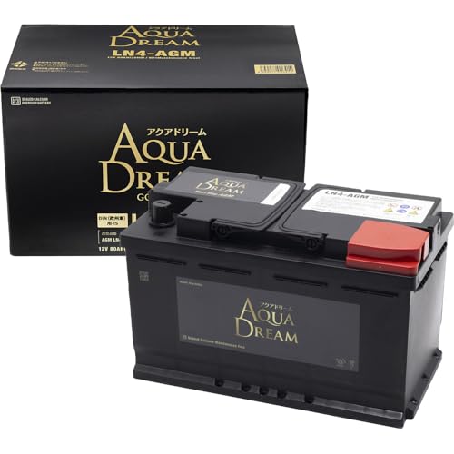 アクアドリーム 輸入車 DIN規格(欧州車仕様) アイドリングストップ車対応バッテリー GOLD BATTERY GB LN4-AGM (主な互換/LN4) AGMタイプ AQUA DREAM 中間 画像