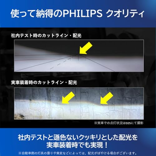 Philips(フィリップス) HID ヘッドライト D2R 【新車検・ロービーム車検対応】 6000K 2300lm 85V 35W アルティノンWX 純正交換用 車検対応 3年保証 PHILIPS UltinonWX 85126WXX2JP 2個1セット 中間 画像