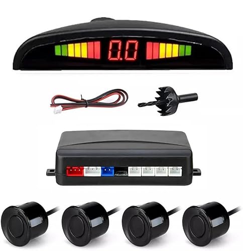 バックセンサー パーキングセンサー アラーム＆モニター付き 12ｖ 黒 白 シルバー三色選択 販売店16ヶ月保証 TK-SERVICE (ブラック) 画像1