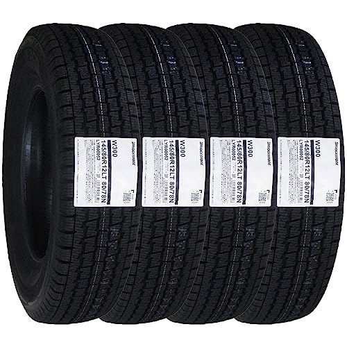 ブリヂストン(BRIDGESTONE) スタッドレスタイヤ W300 145/80R12 80/78N LT 4本セット 1枚目 画像