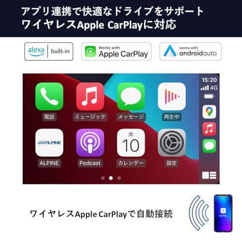 アルパイン(ALPINE) ハイエース専用11インチカーナビ フローティングビッグX11（DVD/CD/SDメカレスモデル） パノラミックビュー対応パッケージ XF11NX2S-HI-200-PM 中間 画像