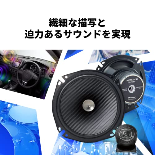 Pioneer スピーカー TS-F1640S-2 16cm カスタムフィット セパレート 2ウェイ ハイレゾ対応 カロッツェリア 中間 画像