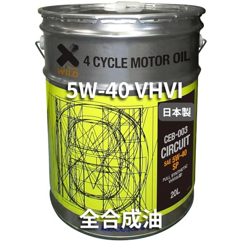 AZ (エーゼット) CEB-003 4輪用 エンジンオイル 20L 5W-40 SP CIRCUIT 100%化学合成油 VHVI 自動車用 EG529 画像1