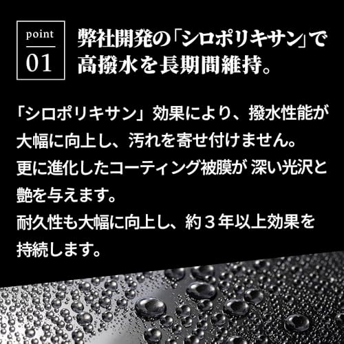 【リニューアル発売】車 ガラスコーティング 3年間ノーワックス ピカピカレイン (ピカピカレインプレミアムデラックス) コーティング 撥水性【 高耐久 滑水 大容量 30ml 】 ガラスコーティング剤 自動車用 コーティング剤 硬化型 汚れ 洗車 [TOP-PREMIUM] 中間 画像