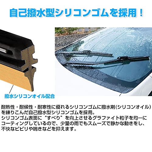 BELLOF(ベロフ) 650mm 超撥水 ワイパー ブレード 国産車･輸入車･右ハンドル･左ハンドル 対応 アイビューティー Sフラットワイパー IFW650 中間 画像