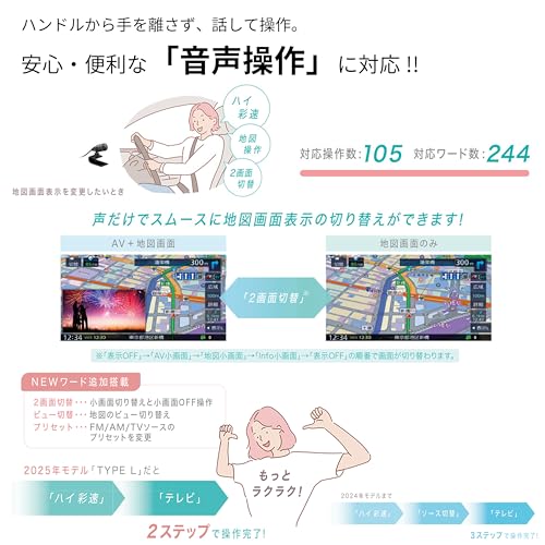 ケンウッド カーナビ 彩速 7インチワイド MDR-L612W 安心の日本製 HDMI入力 ハイレゾ音源対応 音声入力搭載 KENWOOD 中間 画像