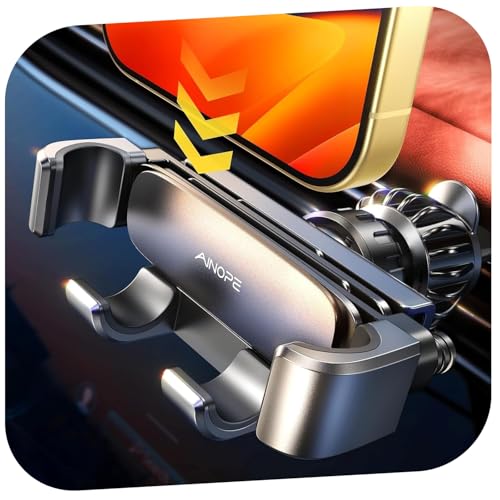 【2025最新進化クリップ&最強の安定】AINOPE スマホホルダー 車 車載ホルダー 重力式 エアコン吹き出し口 片手操作 スマホスタンド 回転可能 自由調節 手帳型ケース 車用 スタンド カー用品 iPhone 16 15 14 13 12 Pro Max Xperia Galaxy S25など4-7インチ全機種対応すすいろ 画像1