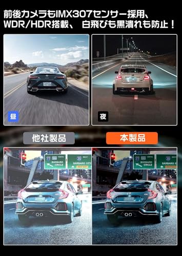 Changer ドライブレコーダー ミラー型 前後カメラ 4K+2.5K 11インチ 右カメラ 伸縮式フロントカメラ Type-C電源 GPS搭載 170°広角 ドラレコ 超鮮明夜間撮影 上下画像+左右反転可 バックガイドライン角度調整可 24時間駐車監視 地デジ干渉対策 日本語説明書 64GB高速メモリ付属 (V69Plus) 中間 画像