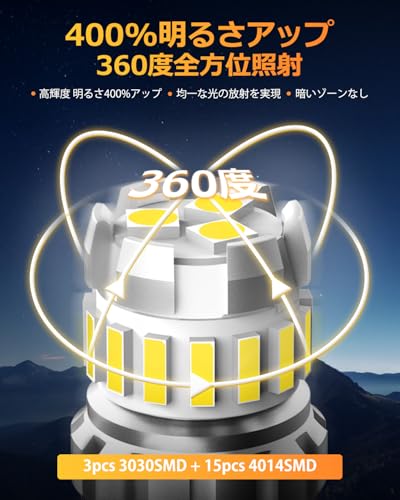 OXILAM T16 LED バックランプ 爆光 T16 テールランプ 6500K ホワイト キャンセラー内蔵 Canbus T15 W16W 無極性 車検対応 バックランプ ホワイト 2個入り 最後 画像