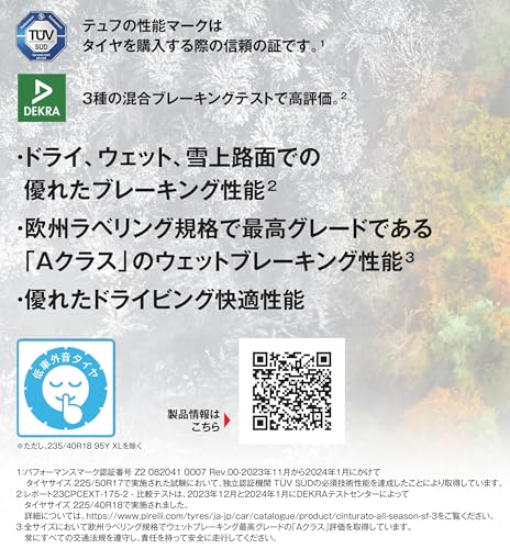 PIRELLI(ピレリ) オールシーズン 245/35R19 CINTURATO ALL SEASON SF 3 93Y XL タイヤのみ・ホイールなし 4本セット 4340700 最後 画像