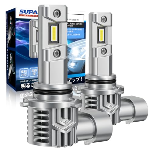 『業界最ちっちゃ！』SUPAREE HB3 LED ヘッドライト ハイビーム用 車検対応 爆光 HB4 LED フォグランプ 14000lm 20W*2 6500K ハロゲンより小さい 高光効LEDチップ搭載 DC 12V車用 二重放熱 ファンレス 長寿命 ノイズ対策 画像1