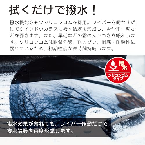 PIAA(ピア) ワイパー ブレード 雪用 190mm シリコートスノー 特殊シリコンゴム 1本入 呼番15KS リヤ樹脂製ワイパー専用 WSC19KSW 最後 画像