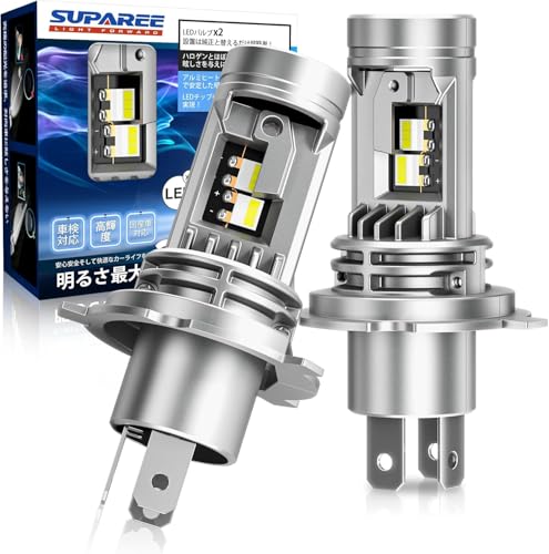 SUPAREE h4ledヘッドライト 爆光 車検対応 熱分離高光効LEDチップ h4 led ヘッドライト 6500K 30000lm hi/lo切替 車用 9-16V 四重放熱 静音ファン ハロゲンサイズ 画像1