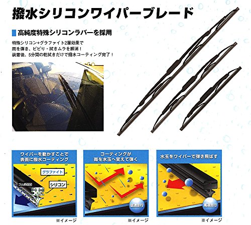 【フロントセット】 ワイパー ワイパーブレード 530mm 380mm 2本 撥水シリコン ワゴンR ワゴンRスティングレー ゼスト フレア MH35S MH55S MH85S MH95S JE1 JE2 MJ55S ホンダ マツダ スズキ FESCO フェスコ SN5338H 中間 画像