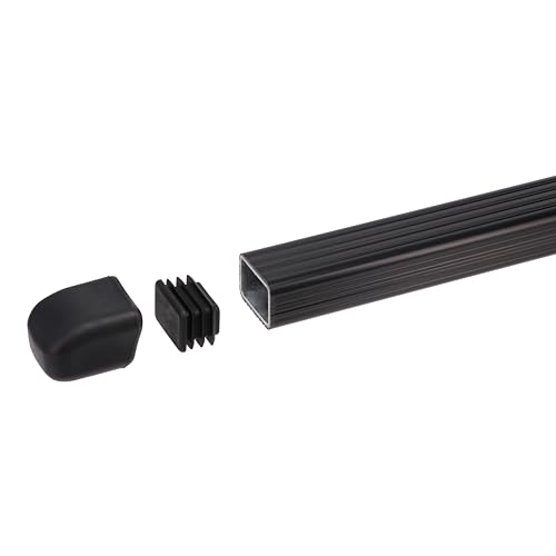 カーメイト(CARMATE) ルーフキャリア inno ベースバー スクエア 137cm ダブルキャップモデル INB137BK 中間 画像