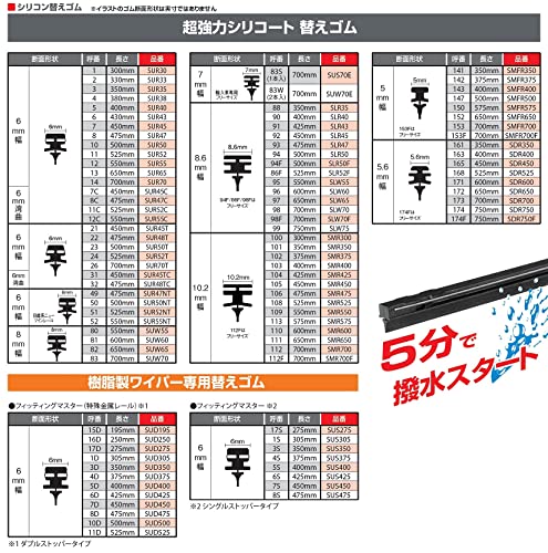 PIAA(ピア) ワイパー 替えゴム 400mm 超強力シリコート 特殊シリコンゴム 1本入 呼番90 SLR40 中間 画像